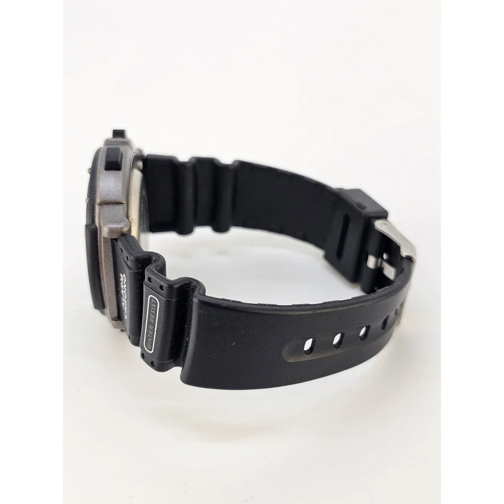 Men's Sports Digital Watch 44MM Black Plastic Bands Alarm Chrono New Battery